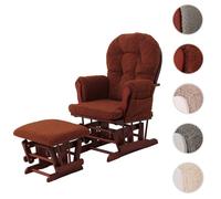 Fauteuil relax HWC-C76 brun rouille structure foncée