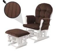 Mendler Fauteuil relax velours - Marron