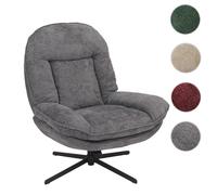 Fauteuil relax HWC-P32 Chenille (370 g/m²) gris