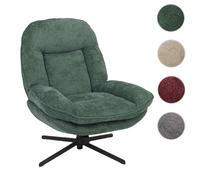 Fauteuil relax HWC-P32 Chenille (370 g/m²) vert