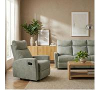 Fauteuil relax manuel ANTARES 1 place tissu vert