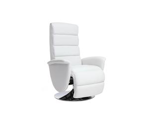 Fauteuil relax manuel blanc NELSON