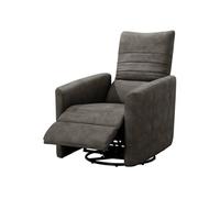 Fauteuil Relax Manuel PushBack Tissu Gris Foncé - ERBA -