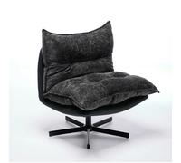 Fauteuil relax pivotant 360° gris foncé et noir, dossier 3 positions