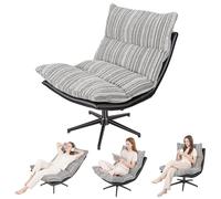 Fauteuil relax pivotant - Compact idéal petit salon chambre ou balcon - 103x66x89cm