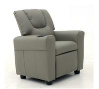 Fauteuil relax pour enfants - ROUSSEAU - Rex - Similicuir - Gris - Contemporain