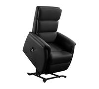 Fauteuil relax releveur en cuir vachette noir - MILLOR