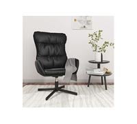 vidaXL Fauteuil relax similicuir noir Noir G
