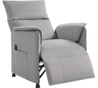 Fauteuil relax šŠlectrique avec fonction mšŠmoire, repose-pieds ršŠtractable, tšŠlšŠcommande, gris