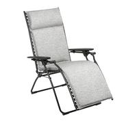 Fauteuil Relax Transat Jardin - Chaise Longue Matelassé Zéro Gravité - Bayanne - Tundra - Gris Tundra Grey - Lafuma Mobilier