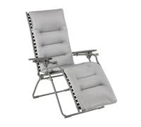 Fauteuil Relax Transat Jardin - Chaise Longue Matelassé Zéro Gravité - Evolution - Becomfort® - Gris Silver - Lafuma Mobilier