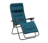 Fauteuil Relax Transat Jardin - Chaise Longue Matelassé Zéro Gravité - Rsx Clip - Aircomfort® - Bleu Coral Blue - Lafuma Mobilier
