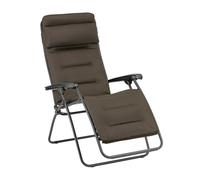 Fauteuil Relax Transat Jardin - Chaise Longue Matelassé Zéro Gravité - Rsx Clip - Aircomfort® - Marron Taupe - Lafuma Mobilier