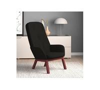 vidaXL Fauteuil relax velours noir Noir G