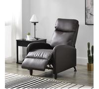 Fauteuil Relaxant Bregenz Inclinable et Repose-Pieds Similicuir Marron