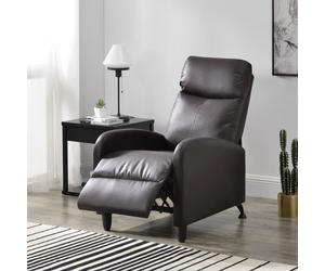 Fauteuil Relaxant Bregenz Inclinable et Repose-Pieds Similicuir Marron