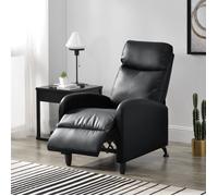 Fauteuil Relaxant Bregenz Inclinable et Repose-Pieds Similicuir Noir