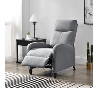 Fauteuil Relaxant Bregenz Inclinable et Repose-Pieds Textile Gris clair