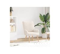 Fauteuil Relaxant Vidaxl En Tissu Crémeux Imitant La Laine