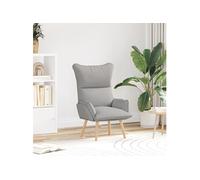 Fauteuil Relaxant vidaXL en Tissu Gris Nuage