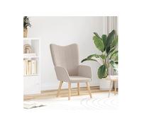 vidaXL Fauteuil relaxant en tissu peluche Gris clair