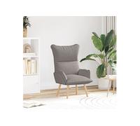 Fauteuil relaxant en tissu taupe vidaXL Taupe G