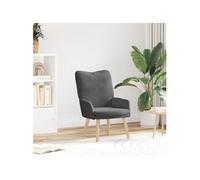 Fauteuil relaxant en velours côtelé gris foncé Gris foncé G