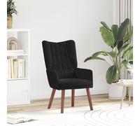 Fauteuil Relaxant en Velours Noir