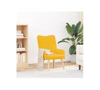 Fauteuil Relaxant Jaune Clair en Velours Côtelé Jaune G