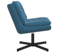 Fauteuil relaxant pivotant - vidaXL - bleu - velours - 63x75x76 cm - Pivotant à 360° - Avec dossier - Design ergonomique 66852