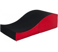 Fauteuil relaxant rabattable préformé noir-rouge
