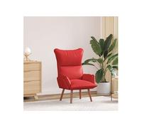 Fauteuil Relaxant Rouge en Cuir Synthétique