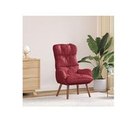 Fauteuil Relaxant Rouge Vin en Similicuir
