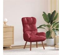 Fauteuil Relaxant Rouge Vin en Similicuir Rouge G