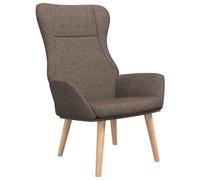 Fauteuil relaxant tissu gris-brun