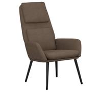 Fauteuil relaxant tissu gris-brun