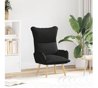 Fauteuil relaxant - Tissu noir - Design ergonomique - Rembourrage douillet - Entretien facile