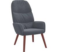 Fauteuil relaxant velours gris foncé