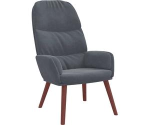 Fauteuil relaxant velours gris foncé