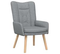 Fauteuil Relaxant vidaXL en Tissu Gris Clair