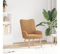 Fauteuil relaxant vidaXL en tissu ressemblant à de la laine bou beige