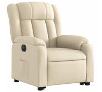 Fauteuil releveur électrique crème - Système électrique de relevage - Capacité de charge : 110 kg