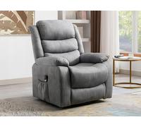 Fauteuil releveur électrique en tissu gris clair NADINE