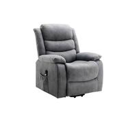 Fauteuil releveur électrique en tissu gris clair NADINE