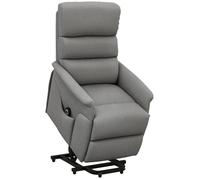 Fauteuil releveur électrique - HOMCOM - repose-pied - dossier inclinable - télécommande pochette - gris