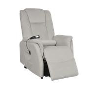 Fauteuil Releveur Le Réconfort - 1 moteur par Jeanne et Jean Velours Gris Clair Elu Produit de l'Année 2023