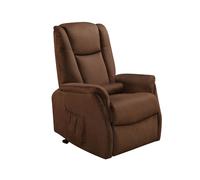 Fauteuil Releveur Le Réconfort - 1 moteur par Jeanne et Jean Velours Marron Elu Produit de l'Année 2023