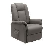 Fauteuil Releveur Le Réconfort 4M par Jeanne et Jean Cuir Gris Elu Produit de l'Année 2023