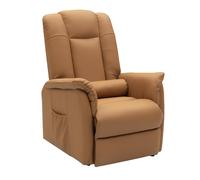Fauteuil Releveur Le Réconfort Cuir gris par Jeanne et Jean Cuir Camel Elu Produit de l'Année 2023
