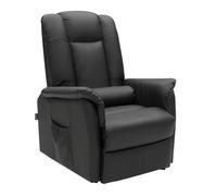 Fauteuil Releveur Le Réconfort Cuir gris par Jeanne et Jean Cuir Noir Elu Produit de l'Année 2023